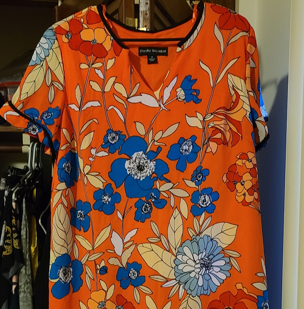 Orange flower dress